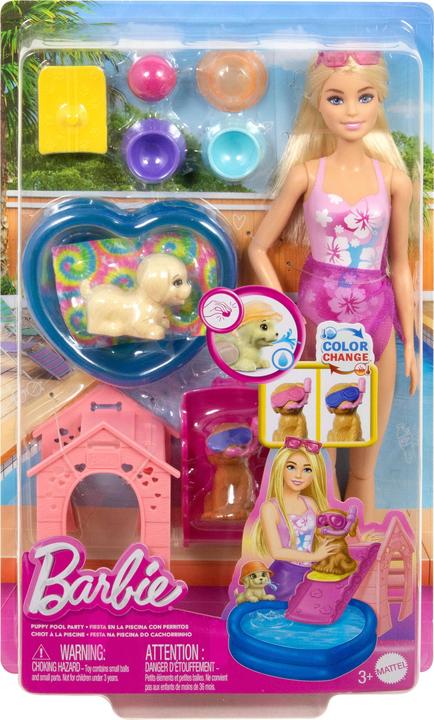 Produktbild Barbie Puppy Pool Party - Aloha Blonde
