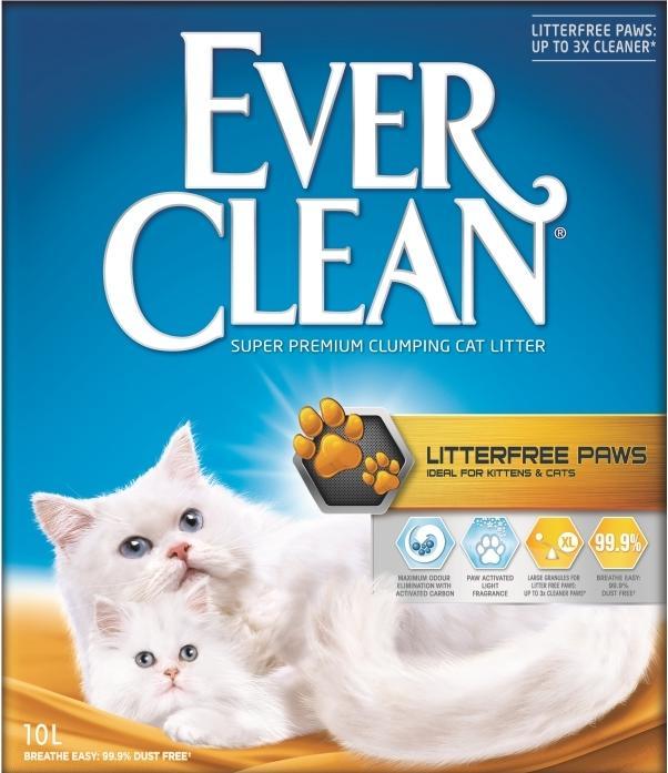 Everclean Litterfree Paws (Parfumé, Neutralisant, Non poussiéreux, Agglomérant, 9.50 kg)
