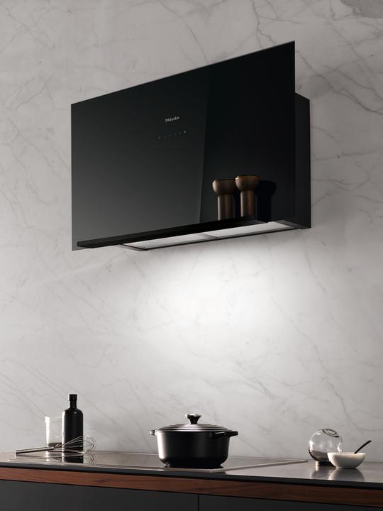 Produktbild Miele Dunstabzugshaube DA 9092 W Screen Obsidianschwarz (Wandhaube)