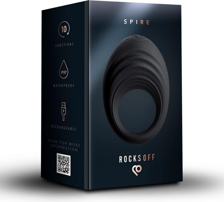 Produktbild Rocks-Off Spire - Vibrating Cockring - Black