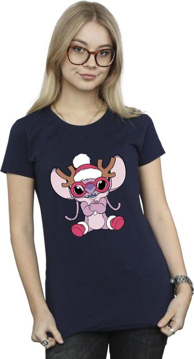 Immagine prodotto Disney Lilo & Stitch Angel Reindeer Maglietta Donna (S)
