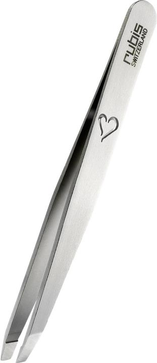 Rubis Pinzette, schräg, Inox, Herz