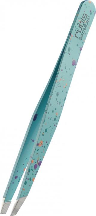 Immagine prodotto Rubis Pinzette Actionpainting schräg, hellblau, Inox