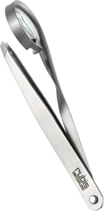 Actual product image Rubis Pinzette mit Lupe, schräg, Inox
