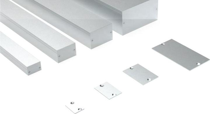 Immagine prodotto Elbro Piastra terminale per canale, alluminio, 60×40mm, con viti