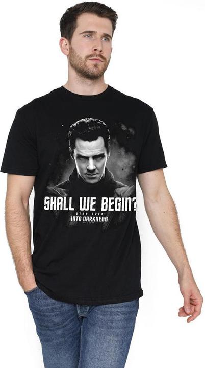 Actual product image Star Trek: Into Darkness Mens Shall We Begin T-Shirt (5XL)