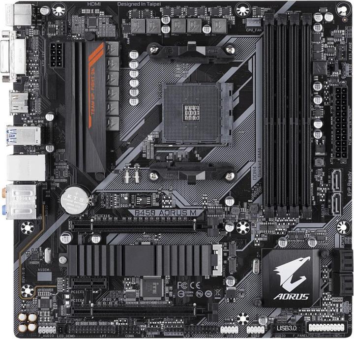 Immagine prodotto Gigabyte B450 Aorus M (AM4, AMD B450, mATX)