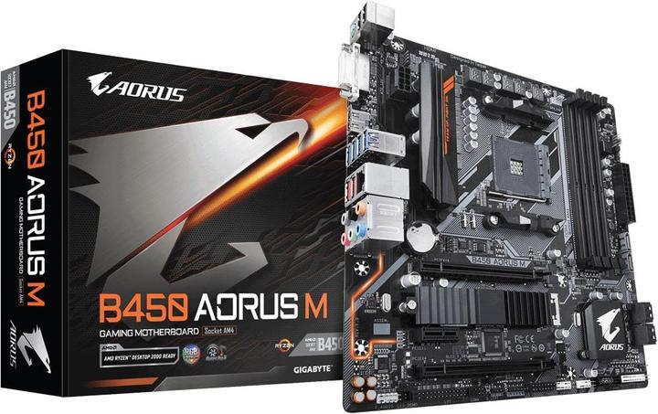 Immagine prodotto Gigabyte B450 Aorus M (AM4, AMD B450, mATX)