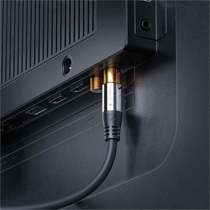 Produktbild Purelink Premium TV Antennenkabel / Koaxialkabel, 7,50m, schwarz (Antennenkabel)
