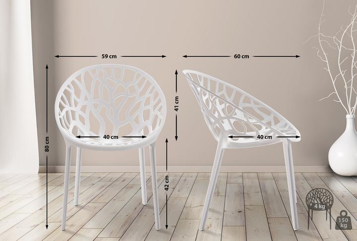 Actual product image CLP Set of 4 Hope Chair, white