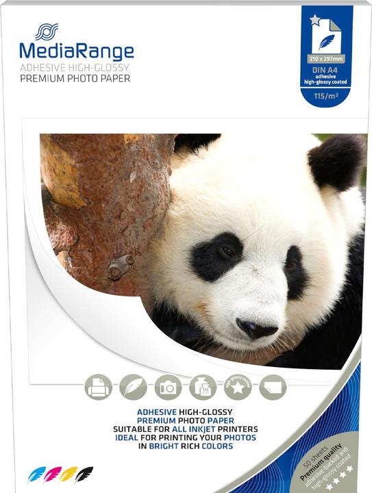 Produktbild MediaRange Premium-Fotopapier (115 g/m², A4, 50 x)