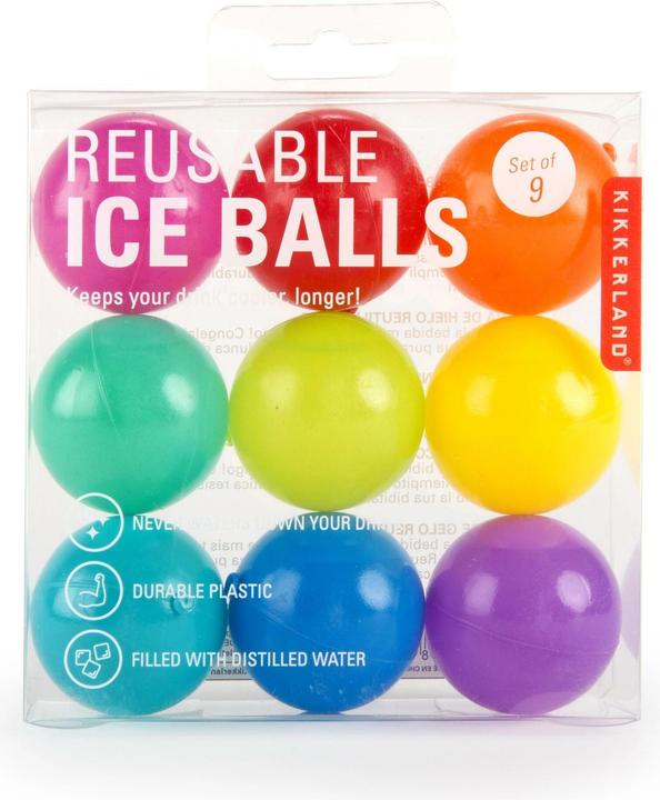 Immagine prodotto Kikkerland Palle di ghiaccio riutilizzabili (Cubetti di ghiaccio riutilizzabili)