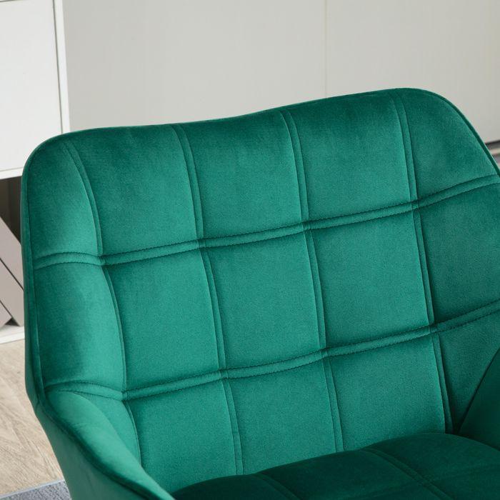 Image du produit Swisshandel24 Fauteuil individuel Fauteuil relax avec aspect velours, pieds surélevés scandinave Fauteuil