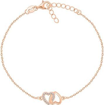 Actual product image Brilio Silver - Charming bronze heart bracelet BRC138R