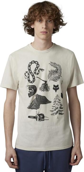 Actual product image Fox Tee 23 Track Beast Ss Prem Vin Wht S (S)