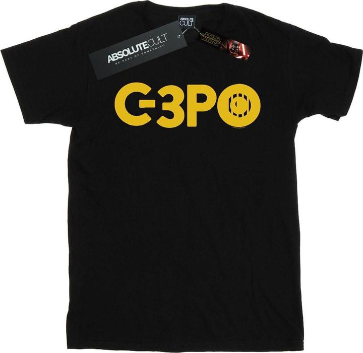 Actual product image Star Wars Mens The Rise Of Skywalker C-3PO Text Logo T-Shirt (S)