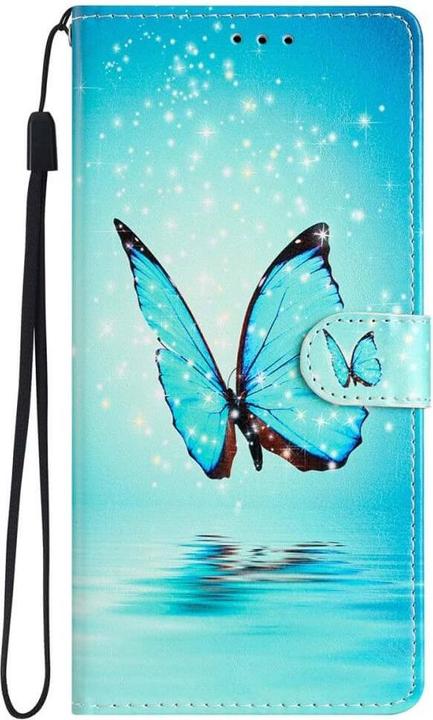Image du produit Cover-Discount Galaxy A25 5G - Étui en cuir Papillon bleu (Samsung Galaxy A25 5G)