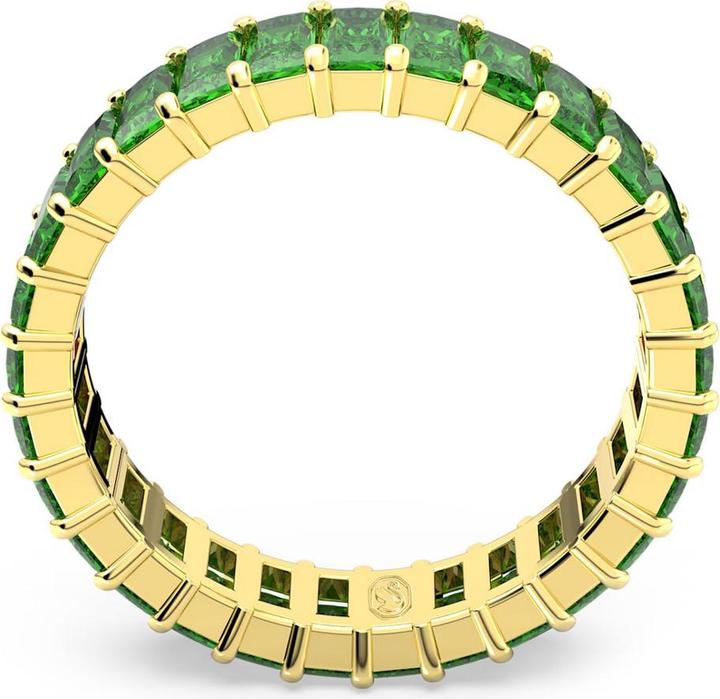 Produktbild Swarovski Matrix Ring Baguette Schliff Grün Gold (64)