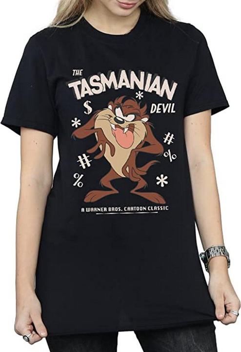Immagine prodotto Looney Tunes Maglietta boyfriend in cotone vintage del Diavolo della Tasmania (S)