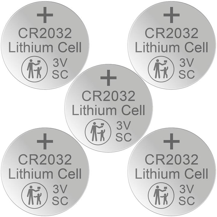 Hückmann Button cell lithium 3V (5 pcs., CR2032, 220 mAh)