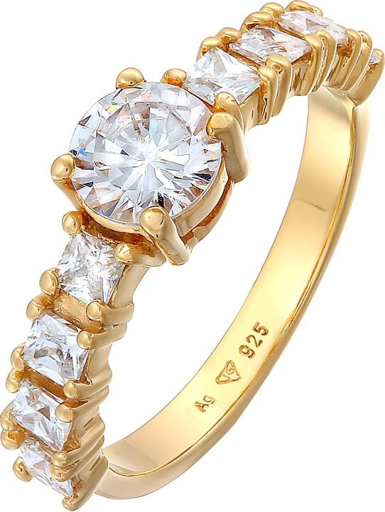 Actual product image Elli Ring Zirconia Engagement Eternity 925 Silver (54, 925 Silver)