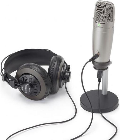 Actual product image Samson C01U Pro Podcast Set with microphone stand