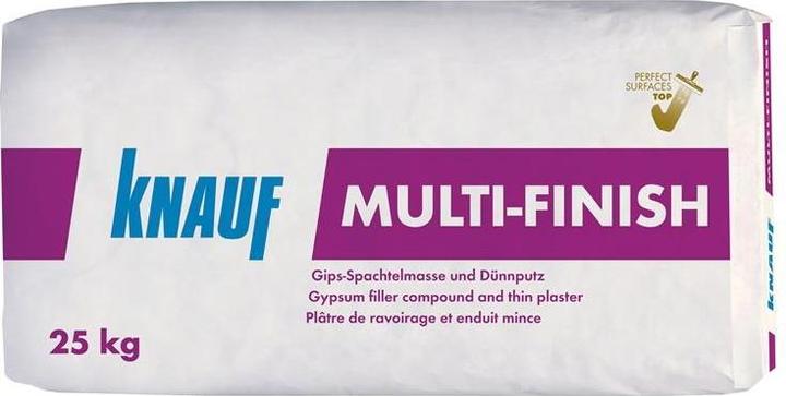 Produktbild Knauf Multi-Finish Gips-Spachtelmasse und Dnnputz 25 kg (25000 g)