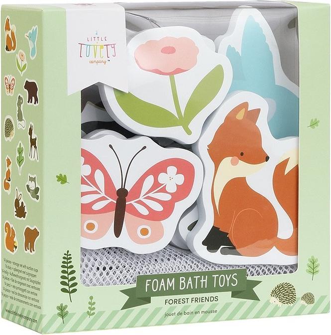 Produktbild A Little Lovely Company Schaumstoff Badespielzeug inkl. Aufbewahrungsnetz / Waldfreunde