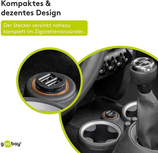 Produktbild Goobay USB-Autoschnellladegerät