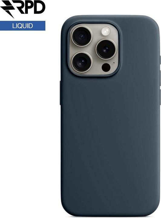 Actual product image RPD iPhone 15 Pro Max - Silicone Case Storm Blue, Liquid (Magsafe-Version) (Apple iPhone 15 Pro Max)