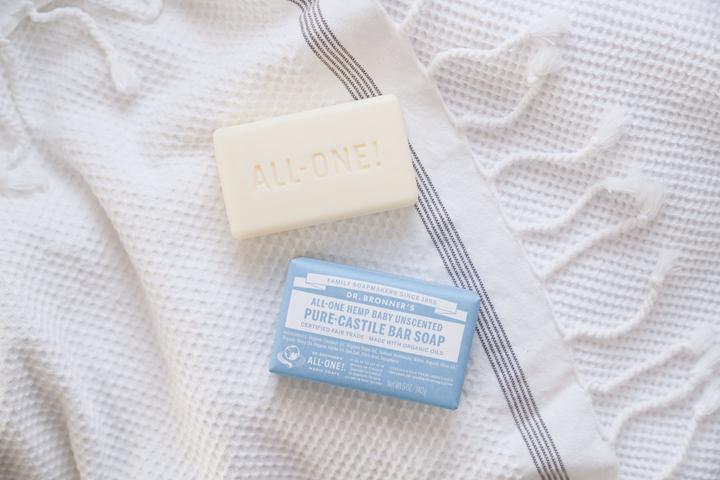Actual product image Dr. Bronner's All-One Natural Soap Baby-Mild 140g (Hard soap)