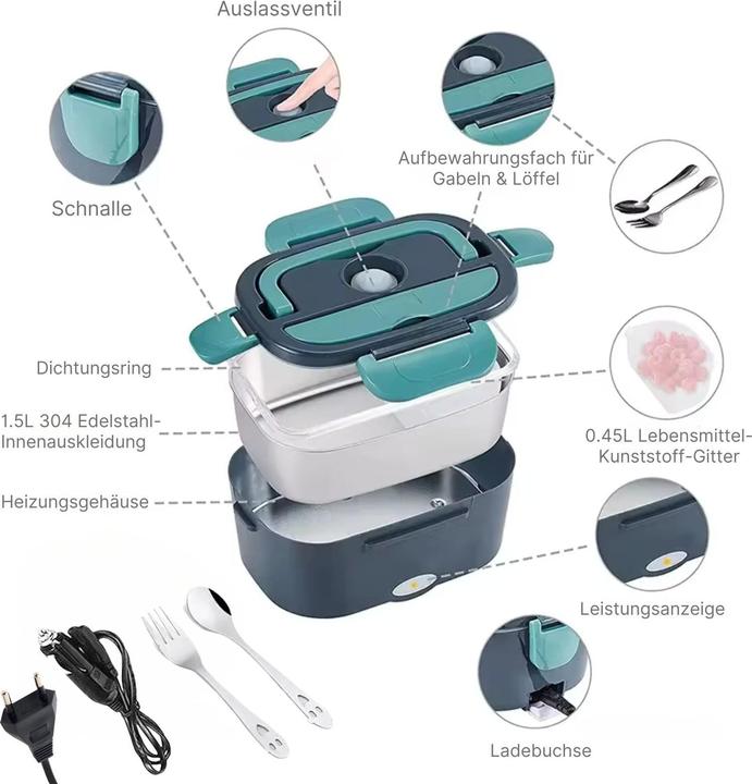 Actual product image Hermex Electric lunch box Lunch box Lunch box Heated thermal container