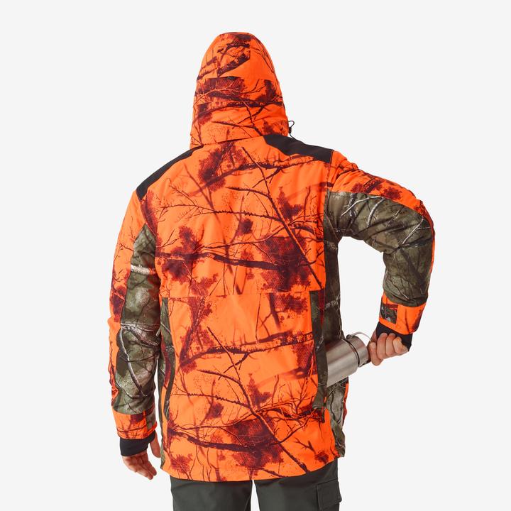 Image du produit Solognac Chasse Silent Warm Waterproof Jacket Neon Treemetic Hide 500