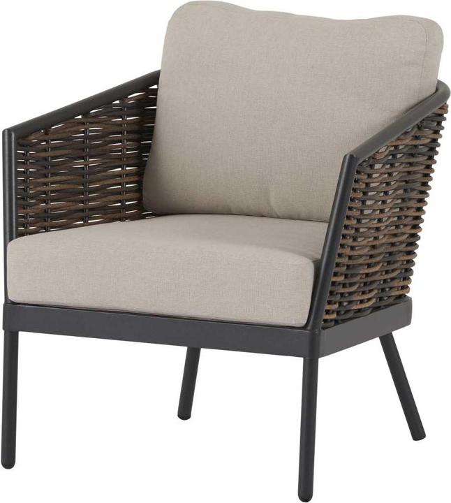 Immagine prodotto Schou Set da salotto Daniela, 4 pezzi, nero/grigio