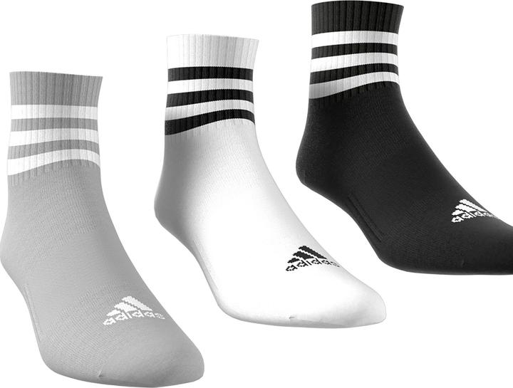 Produktbild adidas 3-Streifen Cushioned Sportswear Mid-Cut Socken (3 Paar) (46, 47, 48)