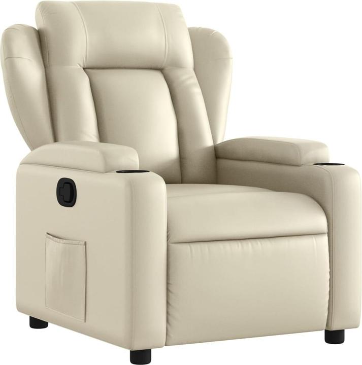 Produktbild VidaXL Relaxsessel Creme Kunstleder,Farbe: Creme,Material