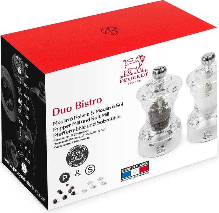 Actual product image Peugeot BISTRO Duo Acrylic 10cm (Pepper, Salt)