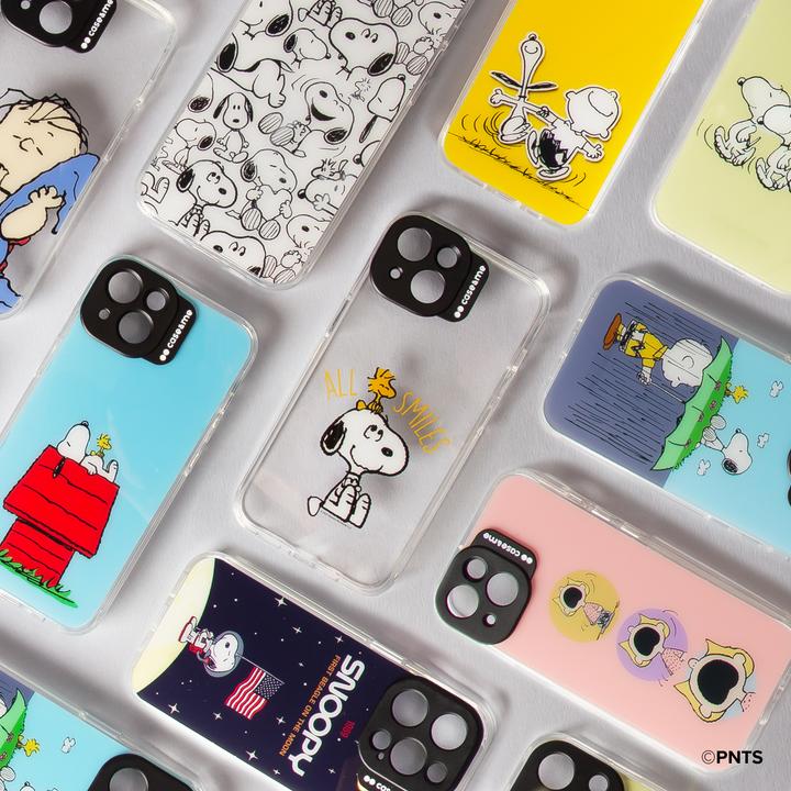 Actual product image SBS case&me Peanuts cover cam logo iPhone 14 design4 Snoopy All Smiles Classic (Apple iPhone 14)