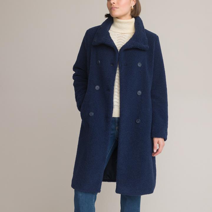 Actual product image Anne Weyburn Bouclé Coat with Button Closure (46)