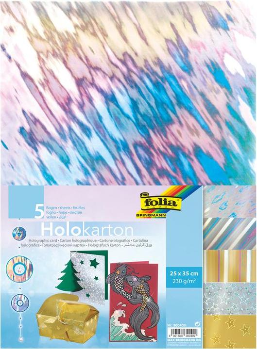 Image du produit Folia Carton holographique assorti (230 g/m², 5 x, 25 x 35 cm)