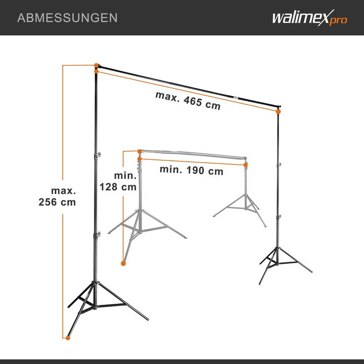 Actual product image Walimex Telescope XXL background system, 1.9-4.65m (465 cm, 400 cm)