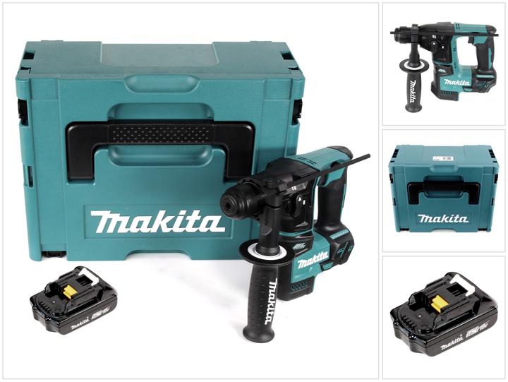 Makita DHR 171 A1J Akku Bohrhammer 18 V 1,20 J SDS Plus Brushless + 1x Akku 2,0 Ah + Makpac - ohne (Akkubetrieb)