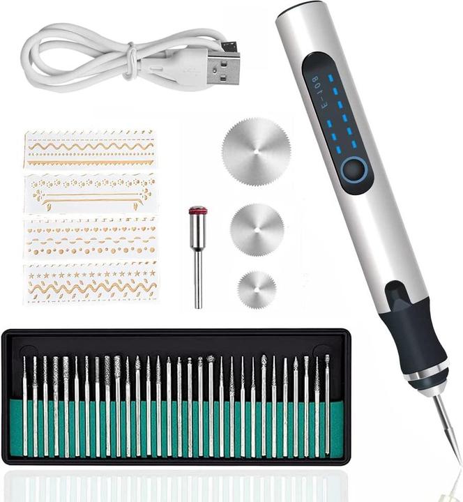 DriSubt USB-Gravierstift UG-300 ST mit 8 W Akku-Gravierer | Gravurstift