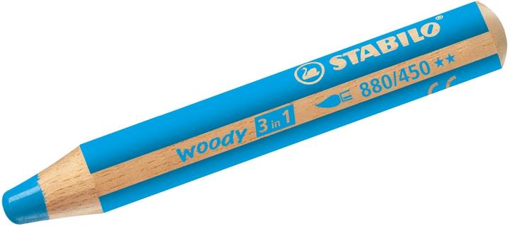 Produktbild STABILO woody 3 in 1 Buntstift (Cyanblau, 1 x)