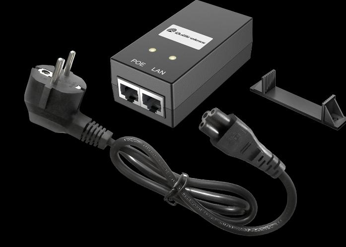 Actual product image Teltonika PoE Injector QuPSU P248E Passive POE 24V, 0.8A (Passive 24V PoE-in, 19 W)