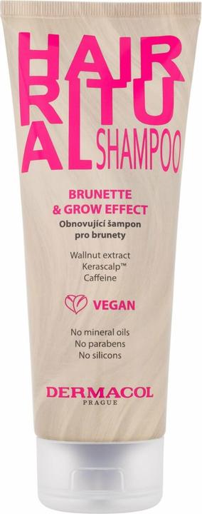 Actual product image Dermacol Hair Ritual Brunette Shampoo (250 ml, Liquid shampoo)