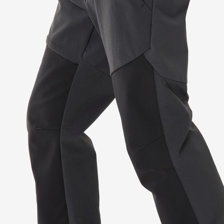Produktbild Quechua Kids’ softshell hiking trousers, 7-15 years, MH900 - Grey/Black (10, 11, 12)