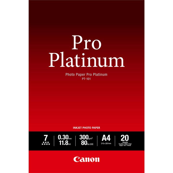 Immagine prodotto Canon PT-101, carta fotografica Pro Platino (300 g/m², A4, 20 x)