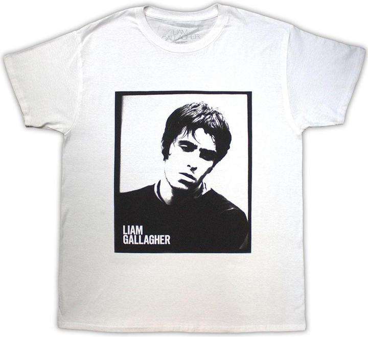 Actual product image Liam Gallagher Unisex Adult Framed Photo T-Shirt (S)