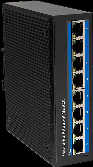 Produktbild LogiLink NS200 Industrieller Fast Ethernet Switch 8-Port 10/100 Mbps Hutschienenmontage (8 Ports)